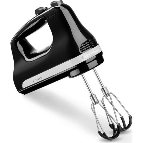 KitchenAid 6 Speed Hand Mixer Flex Edge Onyx Black