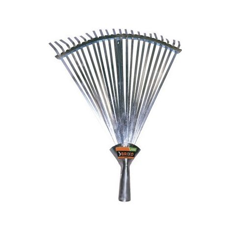 Escoba de césped de 22 dientes – conector cónico – Brixo robusta de acero galvanizado