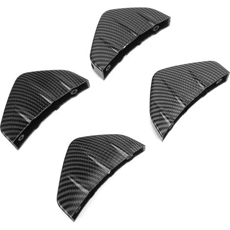Universeller Heckstoßstangen-Lippendiffusor-Spoiler mit Haifischflossen-Splitter und Schlaufe in Carbonfarbe (1/5)