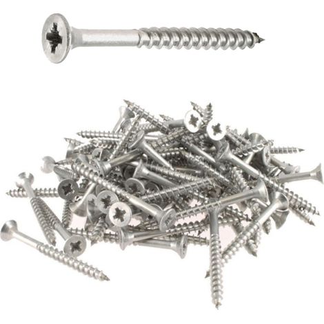 50 vis agglo tête fraisée pozidriv Inox A2 - Diamètre 6 mm - Longueur 80 mm mm - Diamètre 6 mm