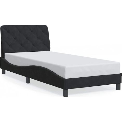 Maison Exclusive - Giroletto senza Materasso Nero 90x200 cm in Velluto (1/5)