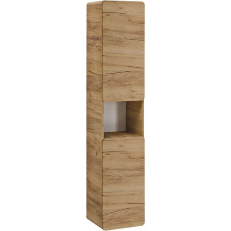 Colonne de salle de bain suspendue ARUBA – Rangement mural-Naturel (1/5)
