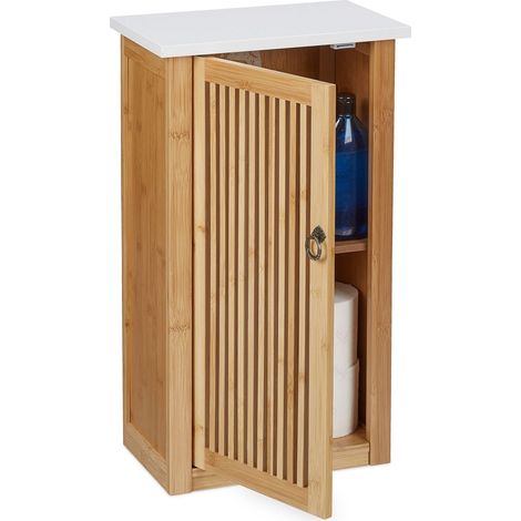 Hangender badezimmerschrank aus bambus