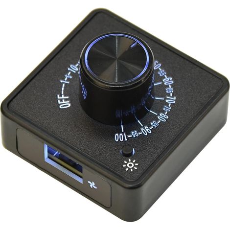 Régulateur de ventilateur PWM 4 broches 12 V, bloc d'alimentation de type C 12 V 4 fils avec rétroéclairage pour boîtier PC, option de refroidissement à eau DIY (1/5)