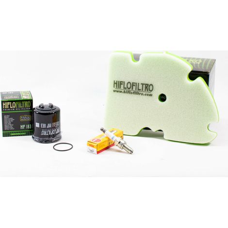 Kit Révision Filtres Bougies pour PIAGGIO MP3 300 LT ie Touring de 2011 à 2013 - Sans Huile