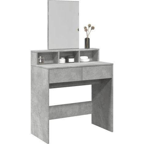 Schminktisch mit Spiegel Betongrau 80x41x144,5 cm