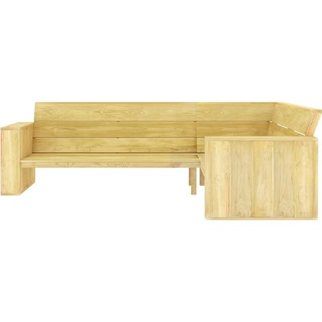 Maison Exclusive - Garten-Eckbank 239 cm Kiefernholz Imprägniert (1/5)