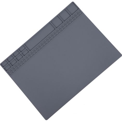 Tapis de réparation en silicone magnétique résistant à la chaleur, pour ordinateurs, téléphones portables et stations de soudage, 405 x 305 x 8 mm (1/5)