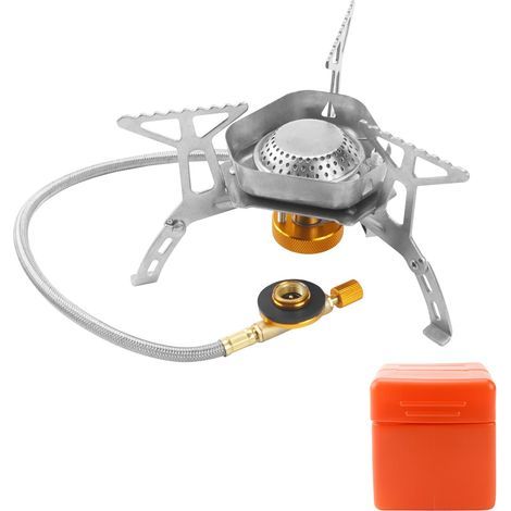 Rechaud Gaz Bivouac Réchaud Camping Réchaud de Camping à Gaz 3500W Gaz Camping Rechaud Camping Accessoires pour Pique-Nique en Plein Air Randonnée (1/5)