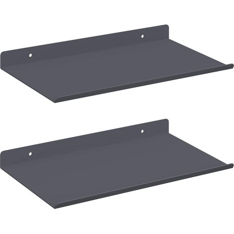 Maison Exclusive - Schwebendes Regal 2 pcs Anthrazit 30 x 18 x 2,