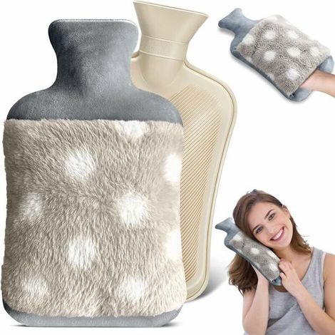 Bouillotte eau chaude 2L – Caoutchouc naturel, anti-fuite – Pour hiver – Confort thermique (1/5)