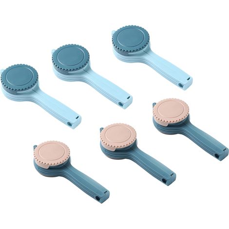 Confezione da 6 clip per sacchetti alimentari con beccuccio versatore, clip sigillanti per alimenti, sigillatrici per sacchetti alimentari, adatte per confezionare snack, alimenti, frutta secca, caffè (1/4)