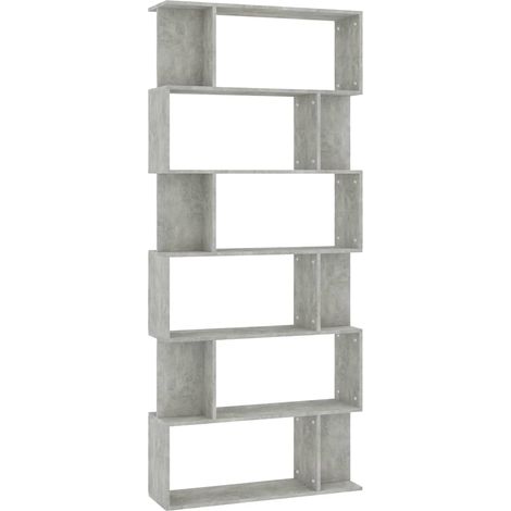 Maison Exclusive - Bücherregal/Raumteiler Betongrau 80x24x192 cm
