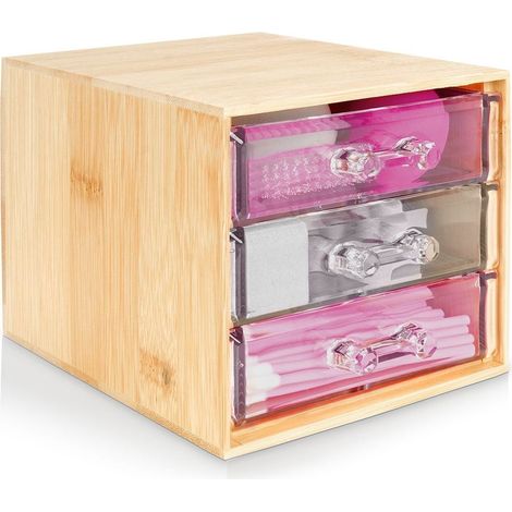 Kosmetik-Organizer mit 3 transparenten Schubladen (1/5)