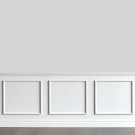 Ensemble de 2 kits de moulure murale d’accent prédécoupée de 50,8 x 50,8 cm, panneaux de boiserie prédécoupés à coller pour décoration intérieure, moulure de plinthe prête à assembler (1/5)