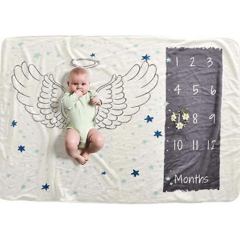 Couverture mensuelle pour bébé garçon ou fille, grande couverture photo pour tout-petit, fond pour liste de naissance, future maman, baby shower