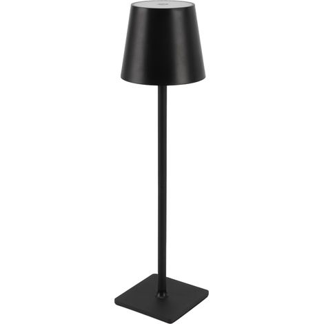 Kabellose Tischleuchte, 3 Farbmodi, Touch-Bedienung, stufenloses Dimmen, 4000 mAh Akku, USB-Ladefunktion, Leselampe, für Schlafzimmer und Büro, Schwarz (1/5)