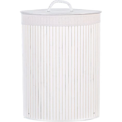 Basket MATARA Bamboo Wood White 57 L (1/5)
