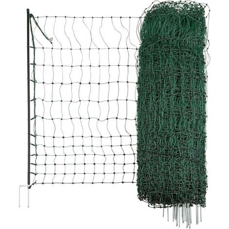 Geflügelnetz Premium, grün 50m, 106cm, Doppelspitze (1/5)