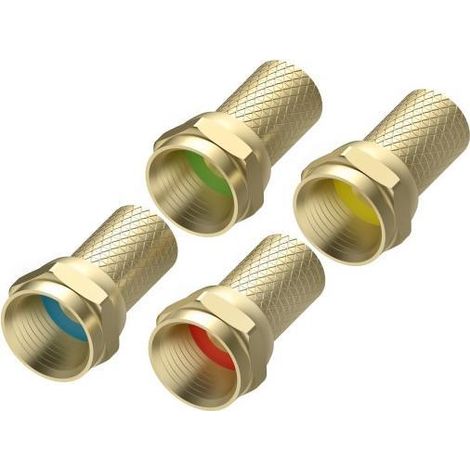 Connettore coassiale Hama 00305160 7 mm 4 pezzi codificati colore