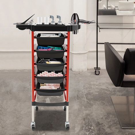 6 Schichten Multifunktion Friseur Werkzeug Aufbewahrung Wagen, Multipurpose Schmuck, Kosmetik, Snack-Lagerwagen, 36  85,5 cm