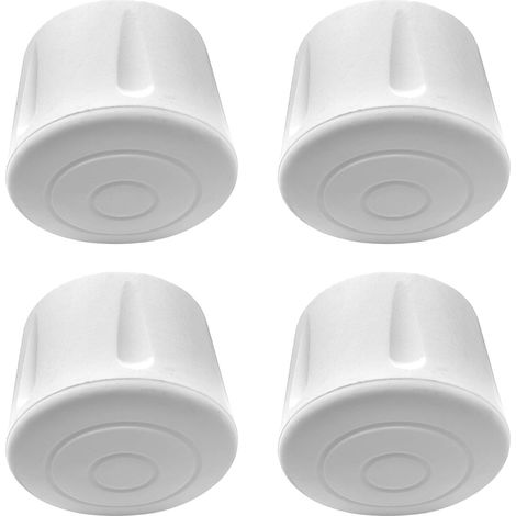 4x Embout pied de chaise renforcé antidérapant caoutchouc EPDM table tabouret béquille canne, diamètre 30mm blanc (1/3)