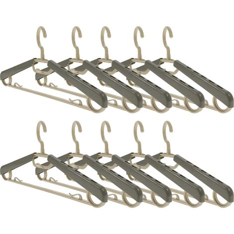 Lot de 10 Cintres Réglables, Plastique ABS, Extensible 16-23 Pouces, Pour Pantalons Manteaux Cravates, Organisation Garde-Robe (1/5)