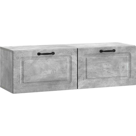 Maison Exclusive - Mobile Porta TV da Muro Grigio Cemento 98 x 31 x 30 cm (1/5)