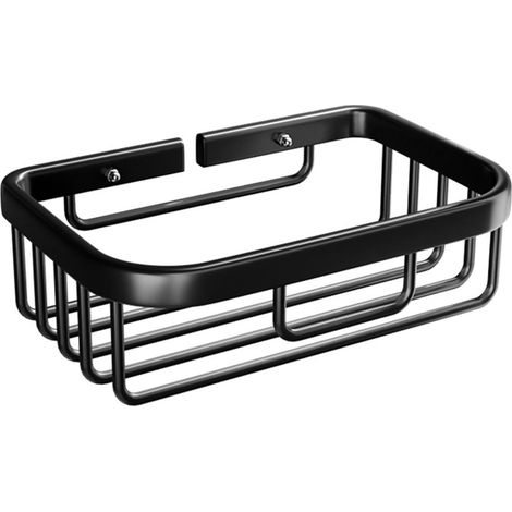 Boîte de rangement pour papier toilette murale sans perçage, étanche, noire (1/5)