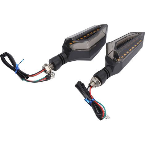 Clignotants LED Moto 2 Pièces DC 12V Feux de Clignotement Ambre Universel Remplacement pour Kawasaki (1/5)