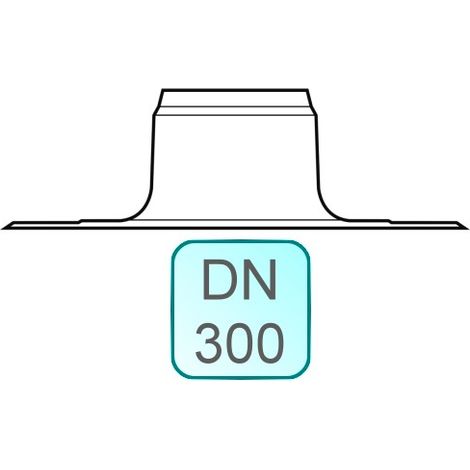 Flachdachkragen INOX DN300 - 48000011147 von Weishaupt