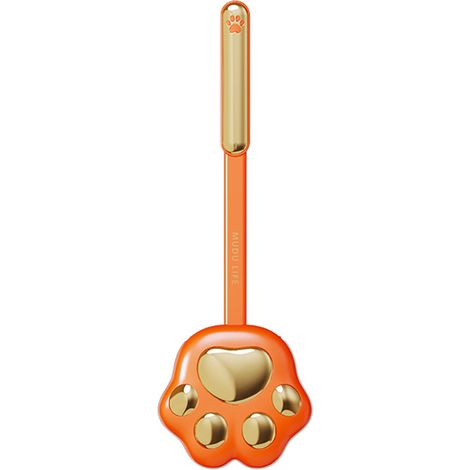 Brosse De Toilette - Forme Patte De Chat - Tige Allongée - Support Inclus - En Silicone - Pour Salle De Bains - 1 Pièce (1/5)