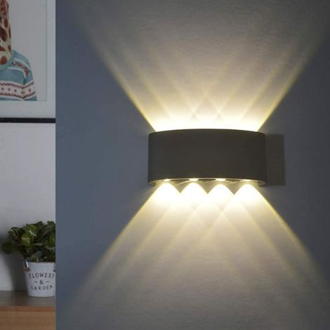 LED Innenwandleuchten - 8W Moderne Wasserdichte Wandleuchte Leuchte Wandleuchte Dekoration Aluminium Weiße Wandleuchte Für Wohnzimmer Schlafzimmer Korridor (1/5)
