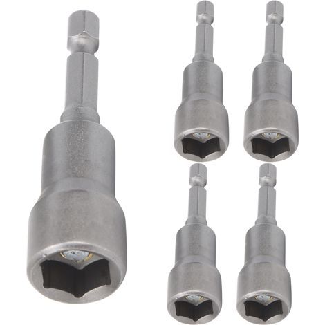 Set mit 5 leistungsstarken magnetischen Schraubendreherbits aus Chrom-Vanadium-Stahl mit 12-mm-Sechskantaufnahme für elektrische Bohrmaschinen (1/5)