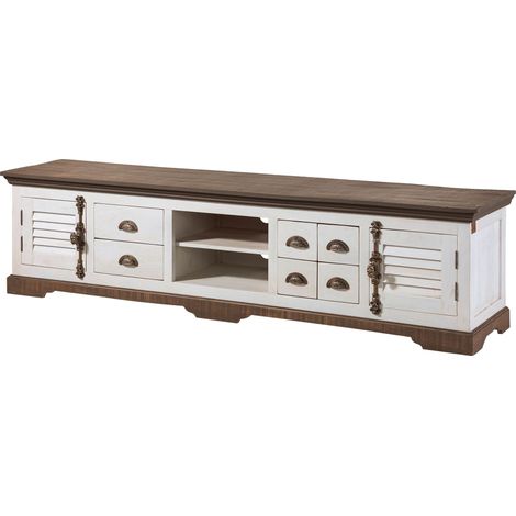 TV-Board Mango 220x45x55 weiß lackiert TOULOUSE 109