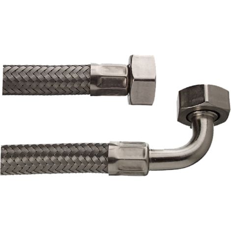 Cornat Hochdruck-Zulaufschlauch aus rostfreiem Stahldrahtgeflecht 3/4 IG, 3/4 AG, 2000 mm Anschlussschläuche