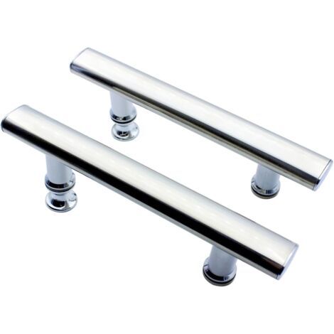 Poignée de porte de douche chromée – Entraxe 145 mm – Pour verre trempé 6-12 mm – Installation rapide et simple – Jn.Songs (1/4)