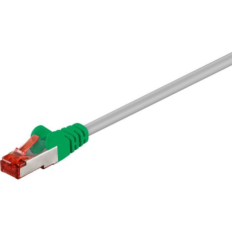 Goobay 68456 cable de red Verde, Gris 1 m Cat6 S/FTP (S-STP)