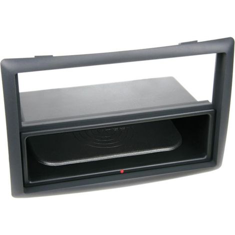 Facade autoradio 2DIN compatible avec Renault Megane 2 ap02 Vide poche Induction Qi Noir