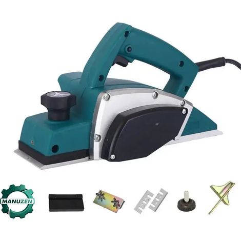 Manuzen - Raboteuse électrique bois 800 W – profondeur réglable 1 à 2 mm — Prise européenne (1/5)