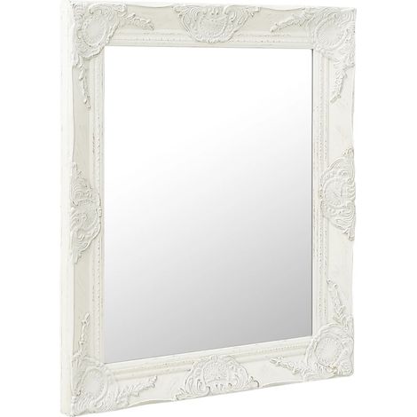 Maison Exclusive - Specchio da Parete Stile Barocco 50x60 cm Bianco