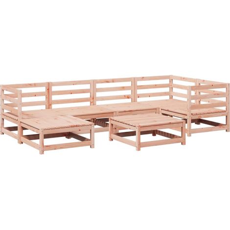 Maison Exclusive - 7-tlg. Garten-Sofagarnitur Massivholz Douglasi