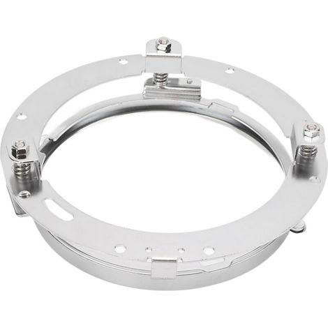 royaluxe -Adaptat de phare de moto de 7 pouces, support d'anneau de montage rond, adaptat de lampe frontale, argent (1/5)