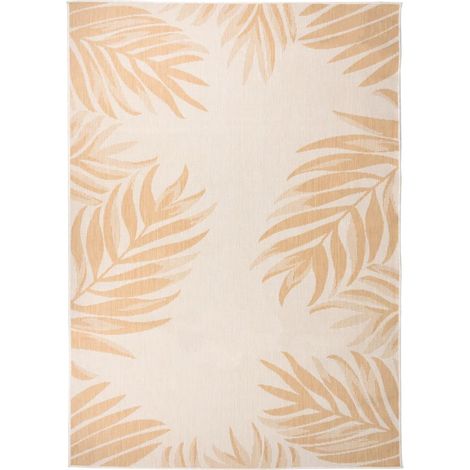 Outdoor-Teppich Flachgewebe 120x170 cm Blattmuster (1/5)