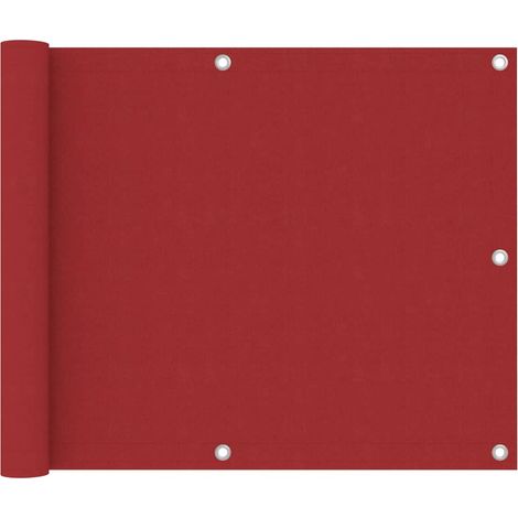 Paravent de balcon rouge, 75 x 500 cm, tissu Oxford