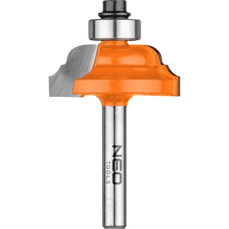 Fresa sagomata con cuscinetto, decorativa, TCT, 31,7 x 12,7 mm, gambo da 6 mm (1/4)