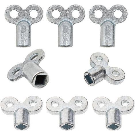 Clé de purge de radiateur (lot de 8) - Clé pour vanne de radiateur - Clé de purge d'air - Clé pour vanne de plomberie pour radiateurs et robinets jkw (1/5)
