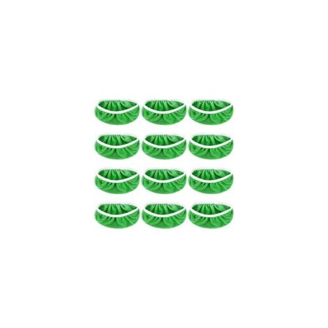 Set di 12 panni per mocio Swiffer, riutilizzabili, in velluto verde corallo, in microfibra, per pavimenti asciutti e bagnati, adatti a tutti i tipi di pavimento (12) - Crezuo