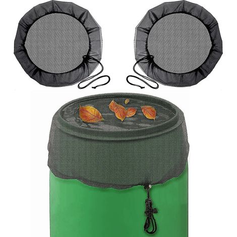 lot De 2 Filets Pour Tonneaux De Pluie - 60 Cm - Protection Premium Pour Tonneaux De Pluie Avec Cordon De Serrage - Pour Les Feuilles Et Les Petit (1/5)