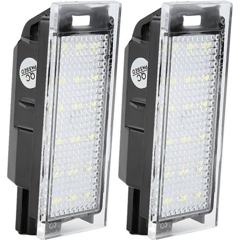 Lot de 2 feux de plaque d'immatriculation LED pour voiture Twingo/Clio/Megane/Lagane